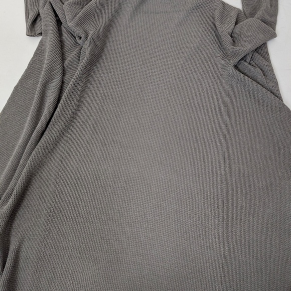 Line The Label Knit Linen Cardigan Fitted Long Sleeve Duster Drape Front Open - Picture 3 of 12